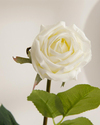 Corsage Kumaş Tek Dal Yapay Çiçek Beyaz