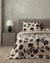 Cosmos Garden Dijital Baskılı Soft Cotton King Size Nevresim Seti Bej