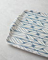 Cosy Stripe Melamin 2'li Tepsi 42x31 cm + 25x38 cm Mavi