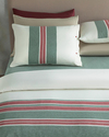 Cosy Stripe Winter Soft King Size Nevresim Takımı Kırmızı - Yeşil