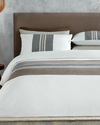 Cosy Stripe Winter Soft Super King Nevresim Takımı Kahverengi-Antrasit