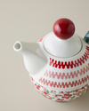Country Bloom New Bone China Demlik Seti 380 – 260 ml Bordo-Yeşil