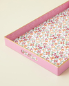 Country Bloom PP Tepsi 40x26 cm Pembe