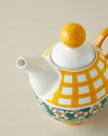 Country Whisper New Bone China Demlik Seti 380 – 260 ml Yeşil-Sarı