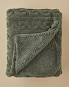 Cozy Braid Kesme Sherpa Tv Battaniyesi Haki