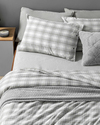 Cozy Plaid Winter Soft Tek Kişilik Nevresim Takımı Gri
