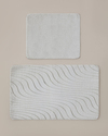 Curveline Kaydırmaz Taban Banyo Paspası Seti 60x100 cm + 50x60 cm Bej