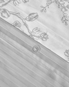 Dainty Bird Pamuk Saten King Size Nevresim Takımı 240x220 cm Gümüş