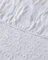 Dainty Bloom Kesmeli Çift Kişilik Yatak Örtüsü Takımı 200x220 cm Beyaz