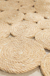 Daisy Dekoratif Jüt Kilim Naturel Altın