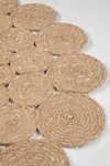 Daisy Dekoratif Jüt Kilim Naturel Altın