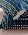 Daisy Patchwork Pamuklu 2'li Yastık Kılıfı Lacivert