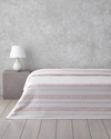 Daisy Stripes Ecosoft Tek Kişilik Pike 150x220 cm Pembe