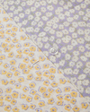 Daisy Touch Kolay Ütülenir Çift Kişilik Nevresim Seti 200x220 cm Lila-Turuncu