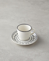 Deco Bone Porselen 4 Parça 2 Kişilik Kahve Fincan Takımı 90 ml Siyah