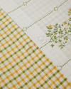 Delicate Bloss Pamuklu Çift Kişilik Nevresim Seti 200x220 cm Sarı-Yeşil