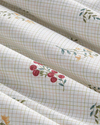Delicate Spring Kolay Ütülenir Çift Kişilik Nevresim Takımı 200x220 cm Yeşil – Kırmızı