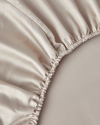 Deluxe Çizgili Pamuk Saten Çift Kişilik Nevresim Takımı 200x220 cm Fildişi