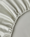 Deluxe Çizgili Pamuk Saten King Size Nevresim Takımı 240x220 cm Açık Yeşil