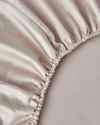 Deluxe Çizgili Pamuk Saten King Size Nevresim Takımı 240x220 cm Fildişi
