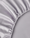 Deluxe Çizgili Pamuk Saten King Size Nevresim Takımı 240x220 cm Açık Leylak