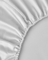 Deluxe Çizgili Pamuk Saten King Size Nevresim Takımı 240x220 cm Kırık Beyaz
