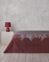 Diamond Clam Tek Kişilik Çok Amaçlı Örtü 160x220 cm Bordo
