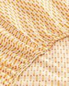 Diamond Stripe Kolay Ütülenir Çift Kişilik Lastikli Çarşaf Sarı