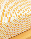 Diamond Stripe Kolay Ütülenir Tek Kişilik Çarşaf Sarı