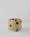 Dice Pelüş Dolgulu Kırlent 20x20 cm Açık Kahverengi