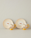Dipsy New Bone China 4 Parça 2 Kişilik Kahve Fincan Takımı 100 ml Hardal