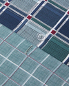 Dotty Gingham Kolay Ütülenir Çift Kişilik Nevresim Takımı 200x220 cm Koyu Mavi-Yeşil