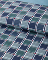 Dotty Gingham Kolay Ütülenir Çift Kişilik Nevresim Takımı 200x220 cm Koyu Mavi-Yeşil