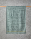 Dynamic Word Pamuklu Plaj Havlusu 70x140 cm Sage