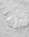 Elegant Dream Jakarlı Fırfırlı Çift Kişilik Pike 200x220 cm Beyaz