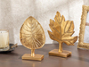 Elegant Leaf Dekoratif Obje Gold
