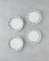 Elegant Porselen 4'lü Pasta Seti 19 cm Renkli