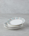 Elegant Porselen 4'lü Pasta Seti 19 cm Renkli