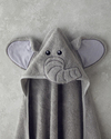 Elephant Pamuklu Bebe Havlu 75x75 cm Gri