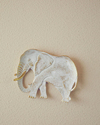 Elephant Polyresin Dekoratif Tabak Gold