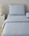 Elite Lines İpliği Boyalı Tek Kişilik Nevresim Takımı 160x220 cm Lacivert