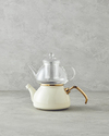 Eliza Emaye Mini Çaydanlık 0,50 lt + 1,1 lt Krem