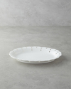 Elodie Porselen Kayık Tabak 35 cm Beyaz