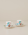 Elvia New Bone China 4 Parça 2 Kişilik Kahve Fincan Takımı 80 ml Renkli
