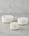 Elvira New Bone China 3'lü Saklama Kabı 300 ml-600 ml-800 ml Krem