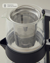 English Home CMK 6001 Cam Çay Makinesi ve Kettle Siyah-Krom