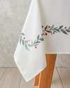 Evergreen Polyester Masa Örtüsü 145x200 cm Beyaz - Yeşil
