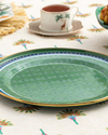 Exotic Circle Emaye Sunumluk 31 cm Yeşil