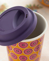 Exotic Circle New Bone Silikon Kapaklı Travel Mug 400 ml Turuncu