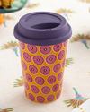 Exotic Circle New Bone Silikon Kapaklı Travel Mug 400 ml Turuncu